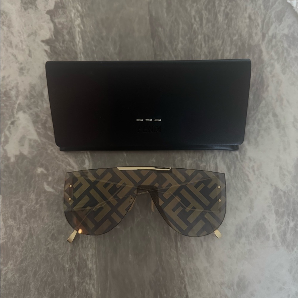 Fendi Brown and Gold Sunglasses